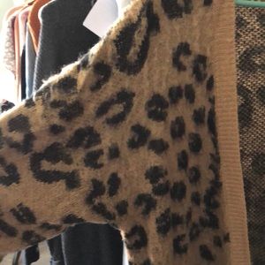 Mustard Seed Sweaters - Leopard Print Duster Length Cardigan Mustard Seed Sweaters - Leopard Print Duster Length Cardigan